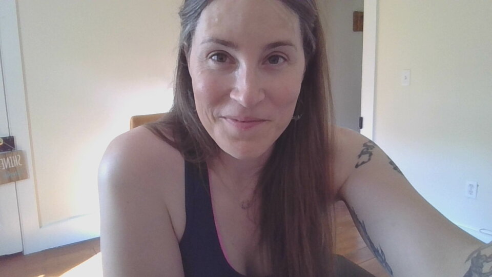 The author on her forty-second birthday. A bit strange to look back at this photo at forty-six, knowing now what I would be going through over the next few years.
